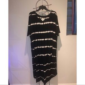 Ava Viv 3X Black Tie-dye Tunic